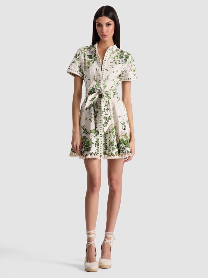 alice & olivia LUCY SHIRT DRESS IVY ROMANCE