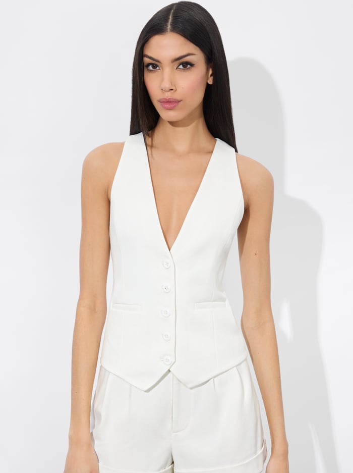 alice & olivia MAZIE VEST BLACK