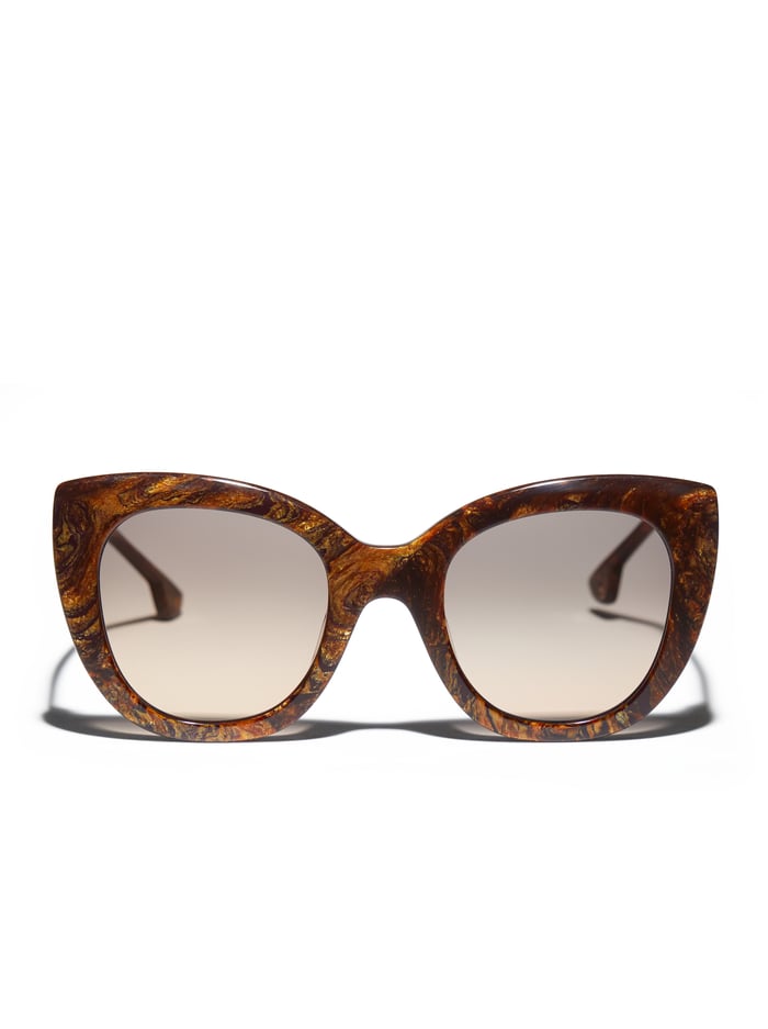 alice & olivia MERCER SUNGLASSES BURLWOOD