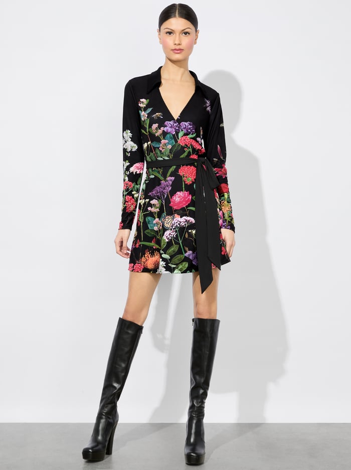 alice & olivia MILLICENT MINI DRESS SECRET GARDEN
