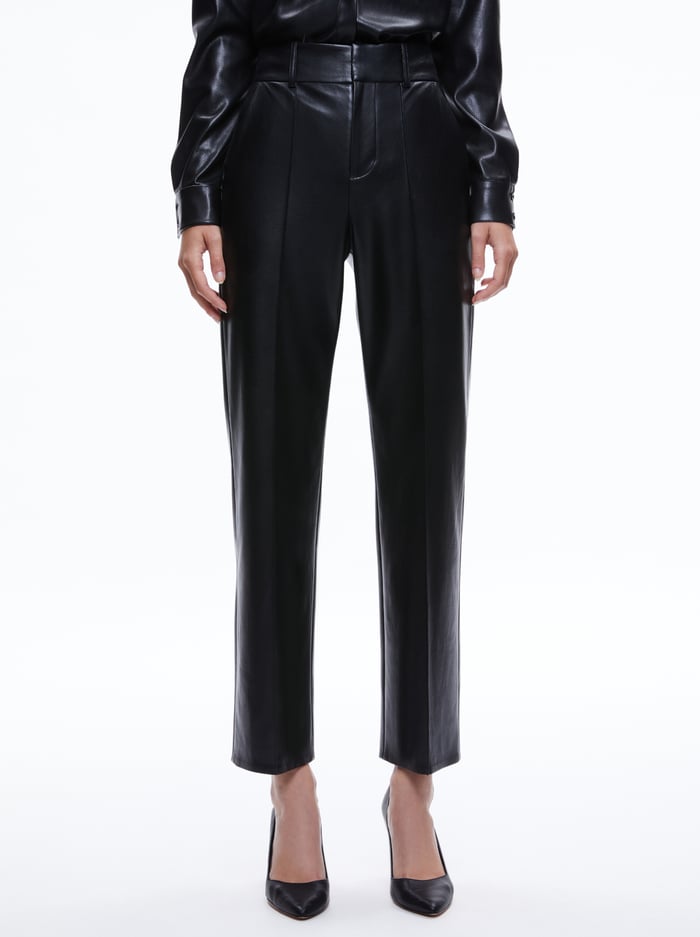 alice & olivia MING VEGAN PANT BLACK