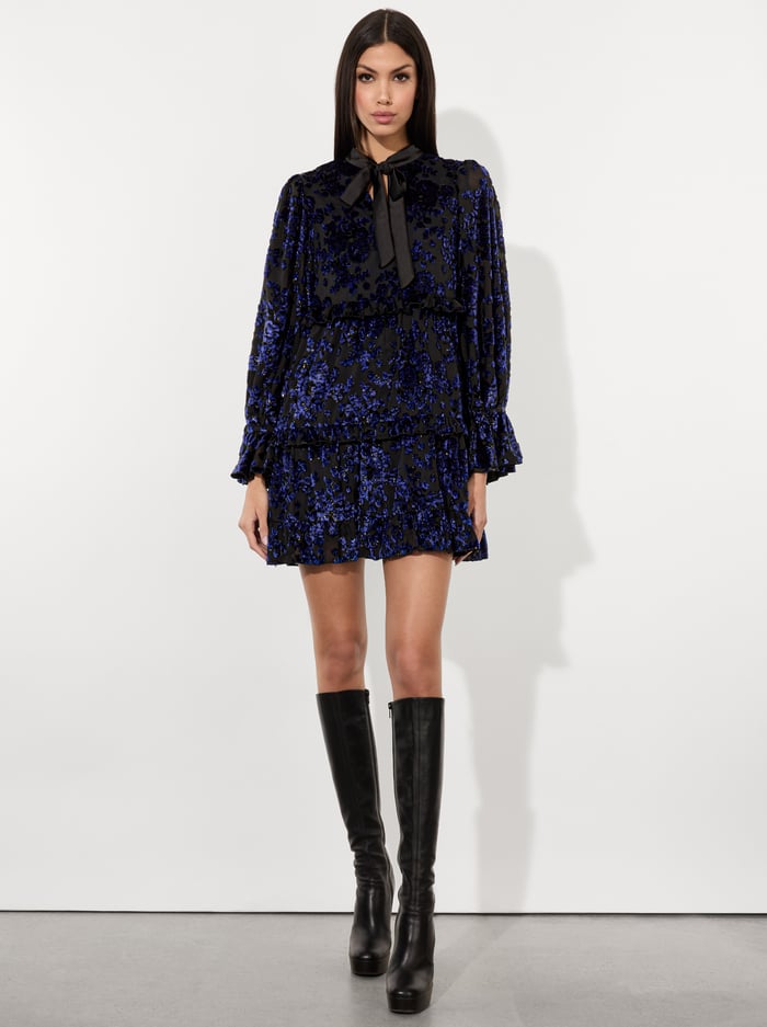 alice & olivia MORANNE TUNIC DRESS MIDNIGHT BLUE