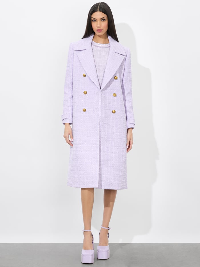 alice & olivia NICHOLAS DOUBLE BREASTED COAT LILAC