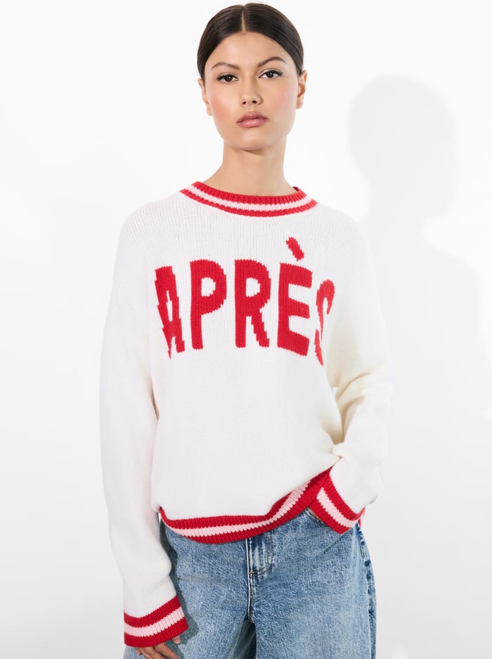 alice & olivia OGDEN PULLOVER ECRU MULTI