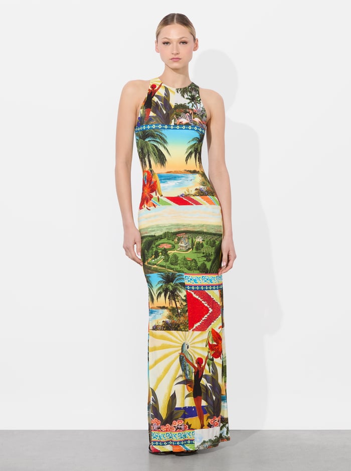alice & olivia PANIA MAXI DRESS ISLAND DREAMS