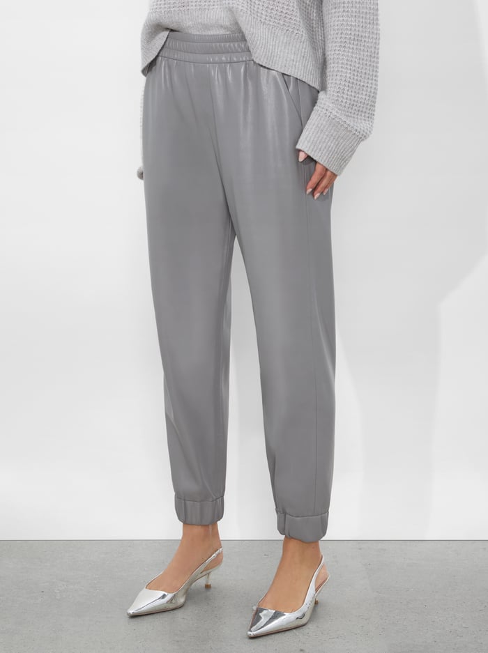 alice & olivia PETE VEGAN PANT STORM GREY