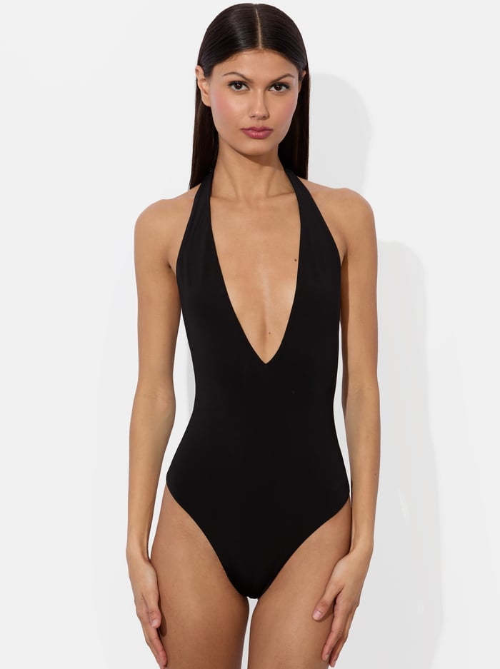 alice & olivia PIPPA BODYSUIT BLACK