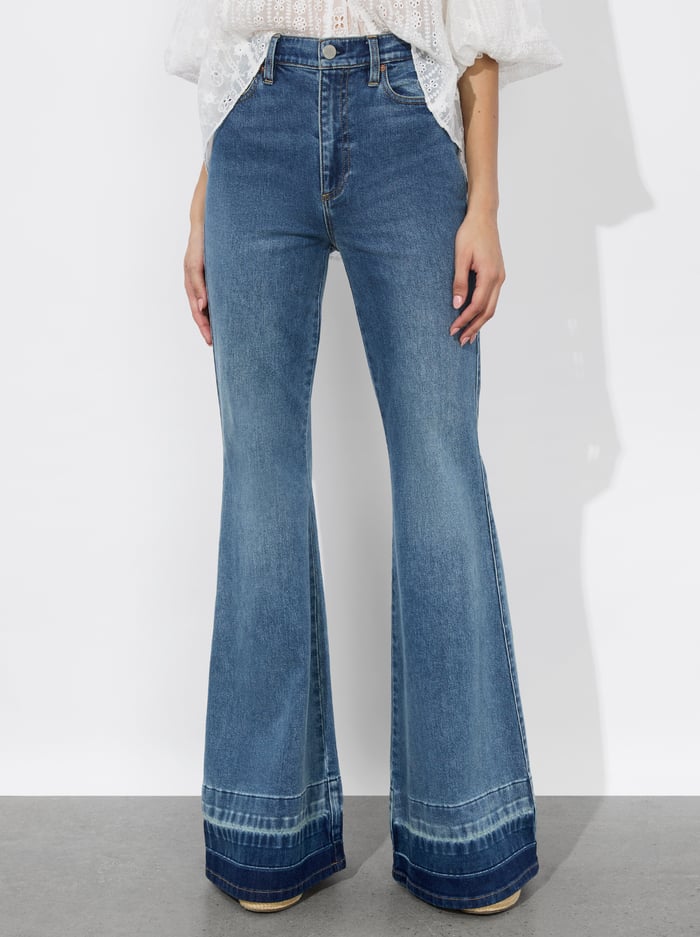 alice & olivia SB BELL JEAN LIANA VINTAGE BLUE