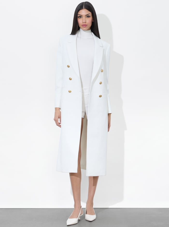 alice & olivia SHEPHERD LONG BLAZER LILAC