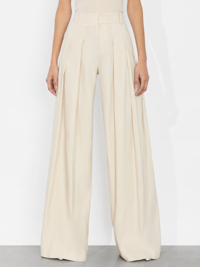alice & olivia SIMON TROUSER OATMEAL