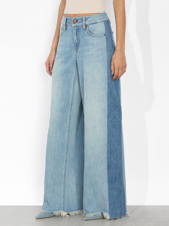 alice & olivia STU BAGGY JEAN GEMMA LIGHT BLUE