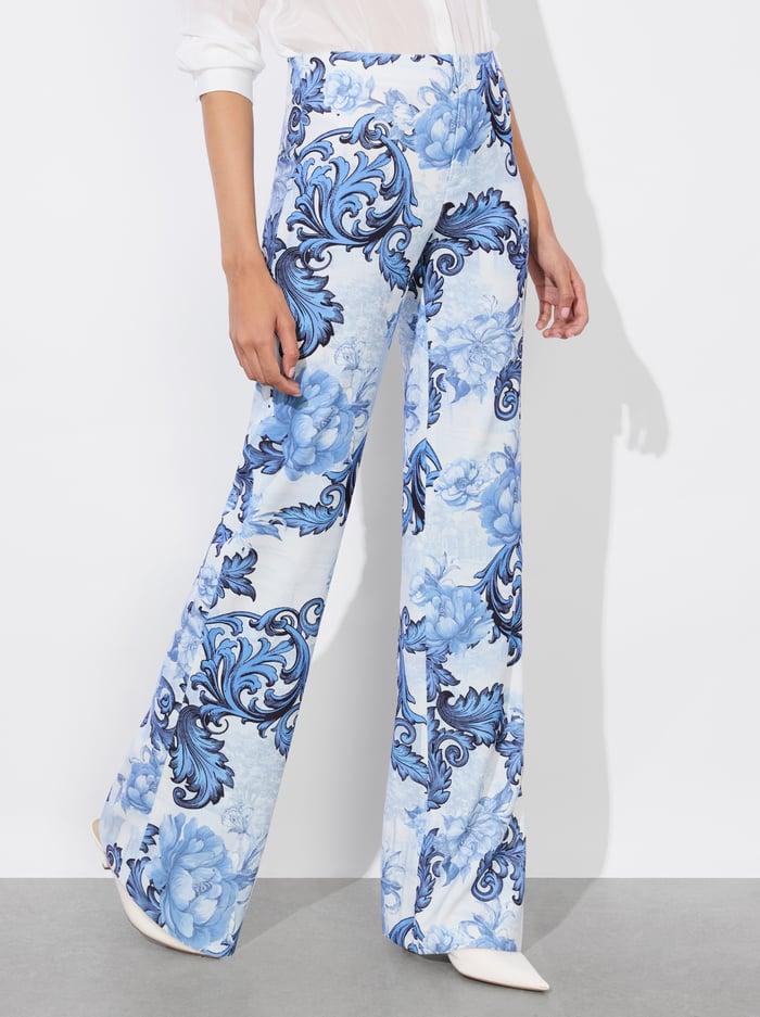 alice & olivia TEENY BOOTCUT PANT SCROLL SYMPHONY