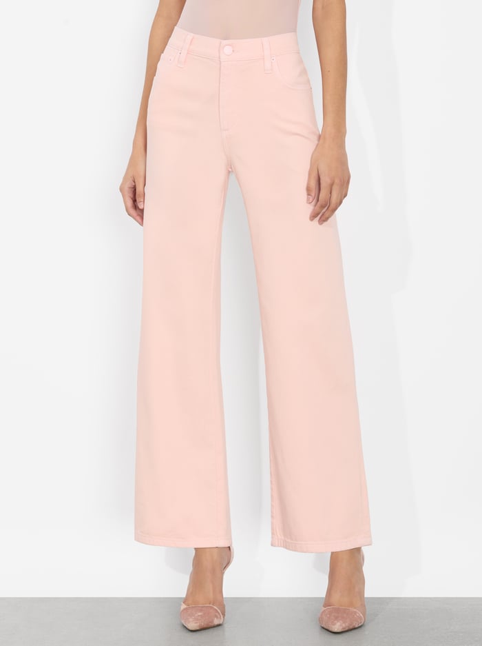alice & olivia WEEZY CROP JEAN PINK BLOOM