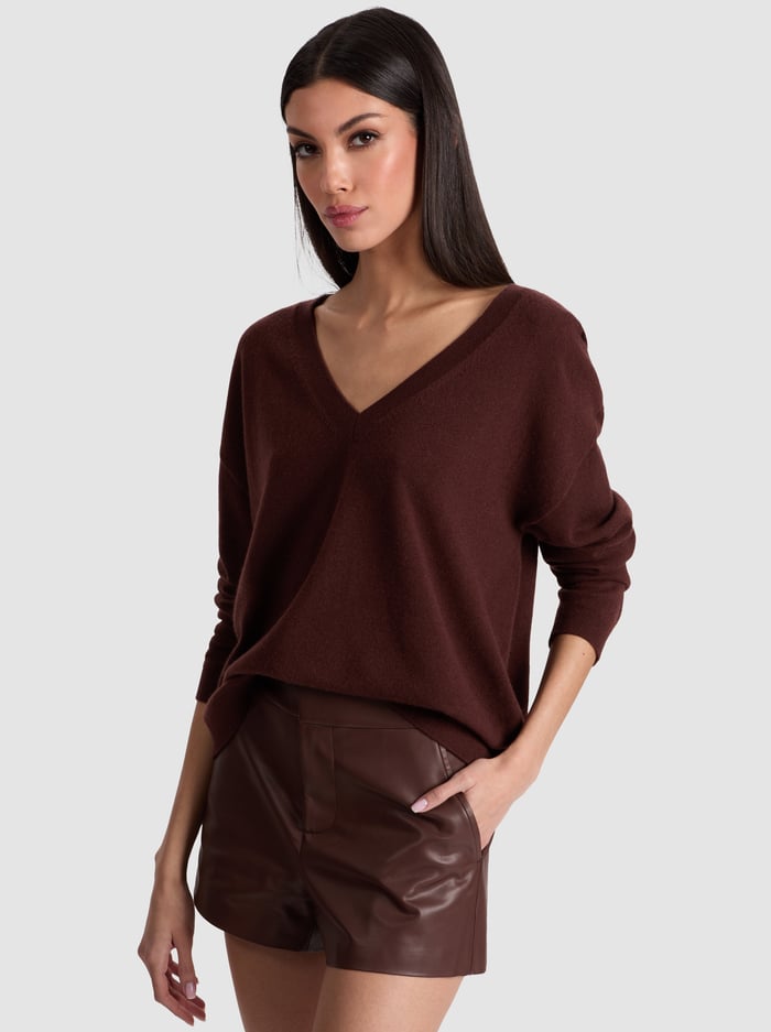 alice & olivia WILLIAMS PULLOVER BLACK