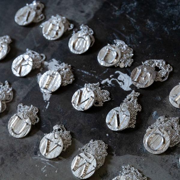 Alice Made This Alice Made This | Alphabet Jewellery | Silver Medallions Alphabet Necklace
