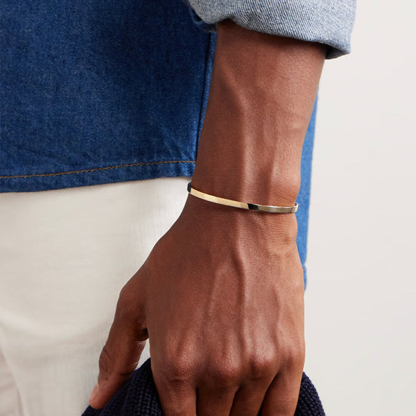 Alice Made This Alice Made This | Bancroft Bracelet | Men's Cuff Bracelet In 9ct Gold Bracelets