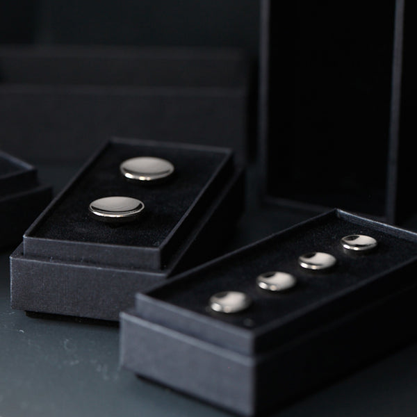 Alice Made This Alice Made This | Designer Cufflink And Studs | Silver Shirt Studs Gift Sets