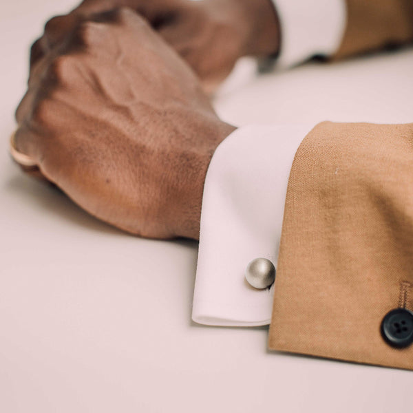 Alice Made This Alice Made This | Grafton 925 Silver Cufflinks | Matte Finish Cufflinks