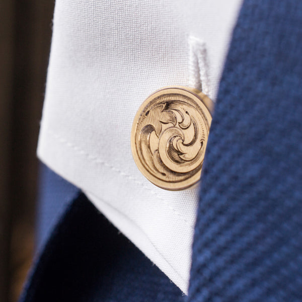 Alice Made This Alice Made This | Hand Engraved Cloak Scrolls Cufflinks | Limited Editions Cufflinks