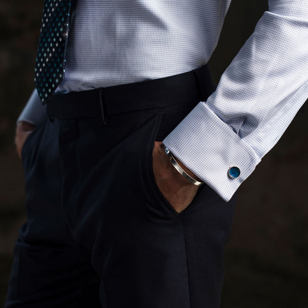 Alice Made This Alice Made This | Prussian Blue Bayley Cufflinks | Innovative Design Cufflinks