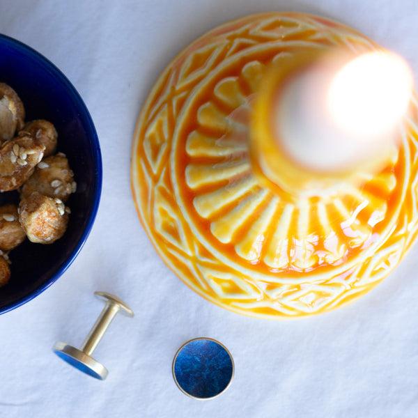 Alice Made This Alice Made This | Prussian Blue Bayley Cufflinks | Innovative Design Cufflinks