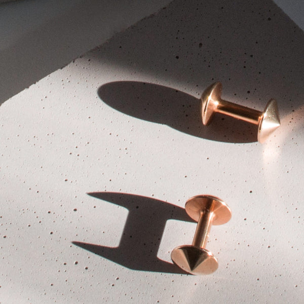 Alice Made This Alice Made This | Rose Gold Cufflinks For Men | Minimalist Cufflinks Cufflinks