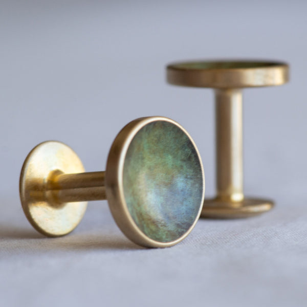 alice made this Bayley Forest Green brass cufflinks – Alice Made This Cufflinks