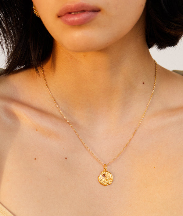Alighieri Aquarius Necklace | 9k Gold Zodiac Pendant | Alighieri Necklaces