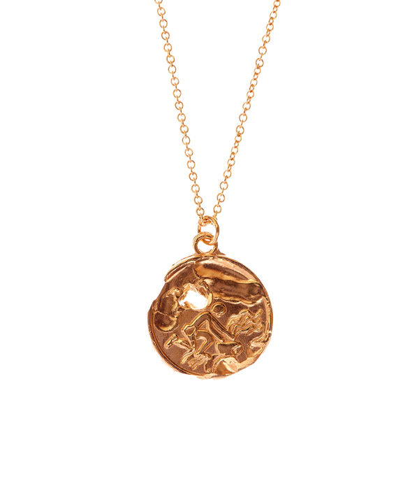 alighieri Aquarius Necklace | 9k Gold Zodiac Pendant | Alighieri Necklaces