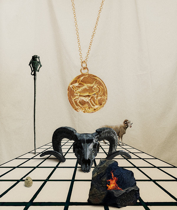 Alighieri Aries Necklace | 24k Gold-Plated Zodiac Pendant | Alighieri Necklaces