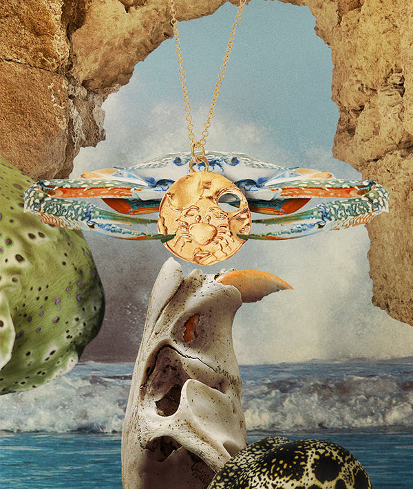 Alighieri Cancer Necklace | 24k Gold-Plated Zodiac Pendant | Alighieri Necklaces