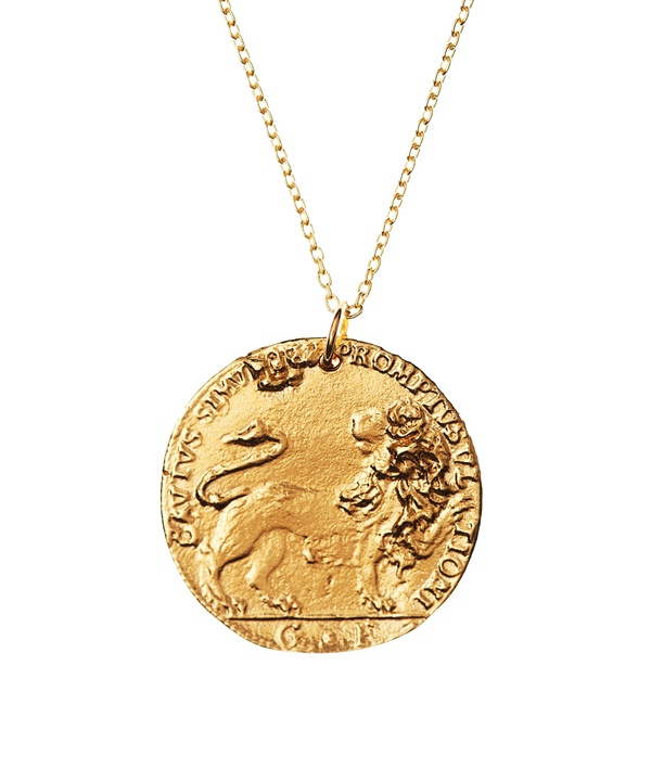 Alighieri Il Leone Medallion | 24kt Gold-Plated Necklace | Alighieri Jewellery Necklaces