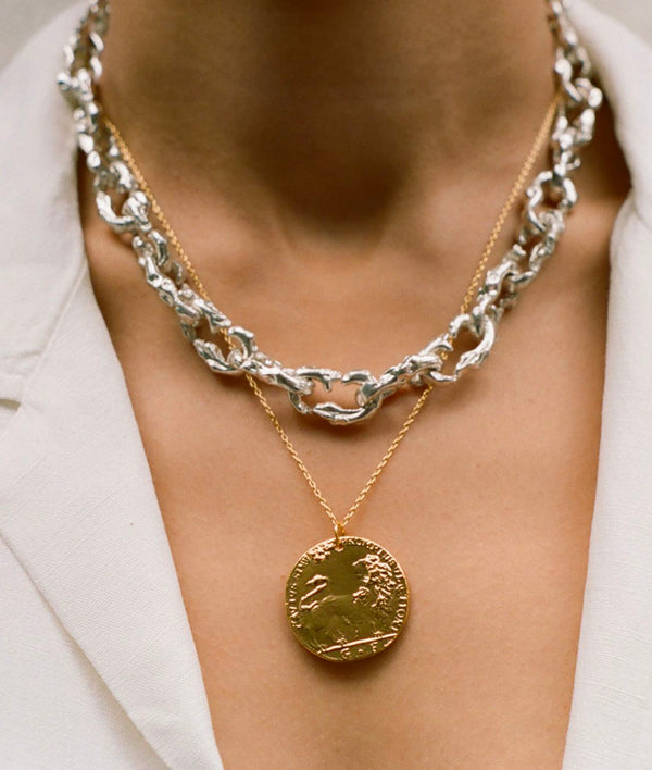 Alighieri Il Leone Medallion | 24kt Gold-Plated Necklace | Alighieri Jewellery Necklaces