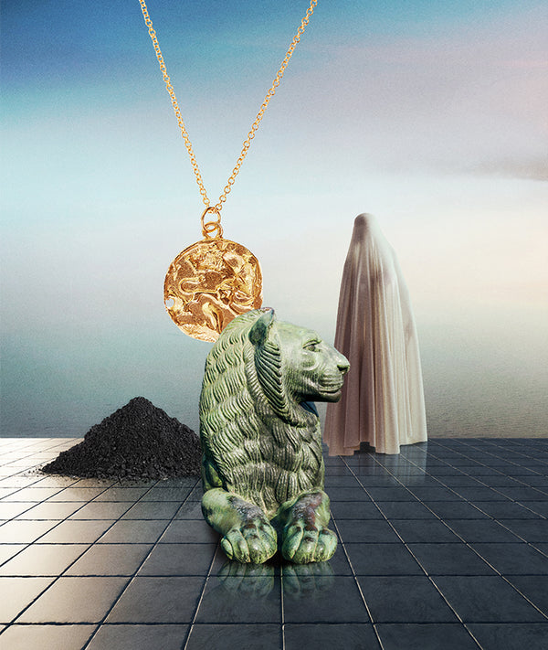 Alighieri Leo Necklace | 24k Gold-Plated Zodiac Pendant | Alighieri Jewellery Necklaces