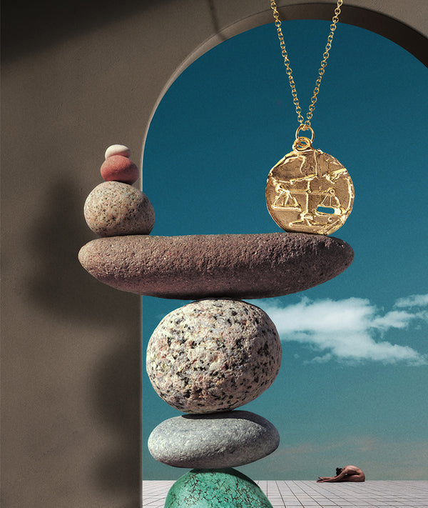 Alighieri Libra Necklace | 24k Gold-Plated Zodiac Pendant | Alighieri Necklaces