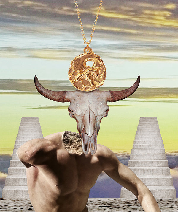 Alighieri Taurus Necklace | 9k Gold Zodiac Pendant | Alighieri Necklaces