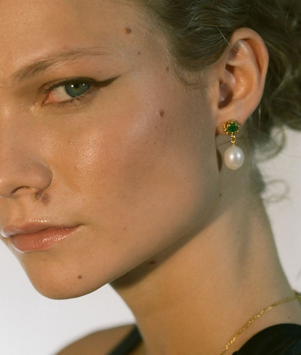 Alighieri The Emerald Spark Earrings | 24kt Gold Plated | Alighieri Jewellery Earrings