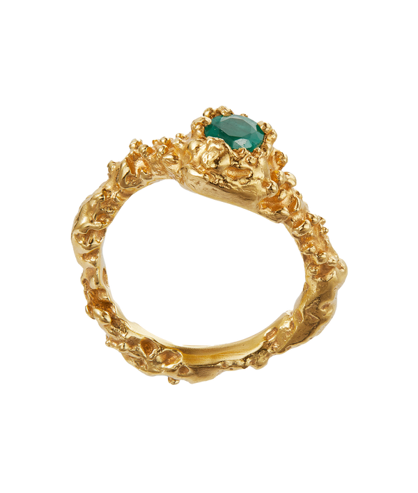 Alighieri The Emerald Spark Ring | 9kt Solid Gold | Alighieri Jewellery Rings