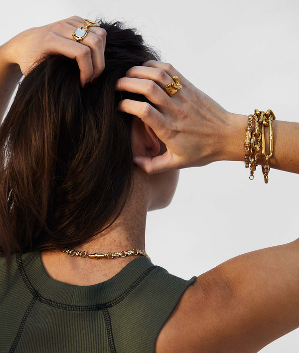 Alighieri The Founding Pillar Bracelet | 24kt Gold Plated | Alighieri Jewellery Bracelets