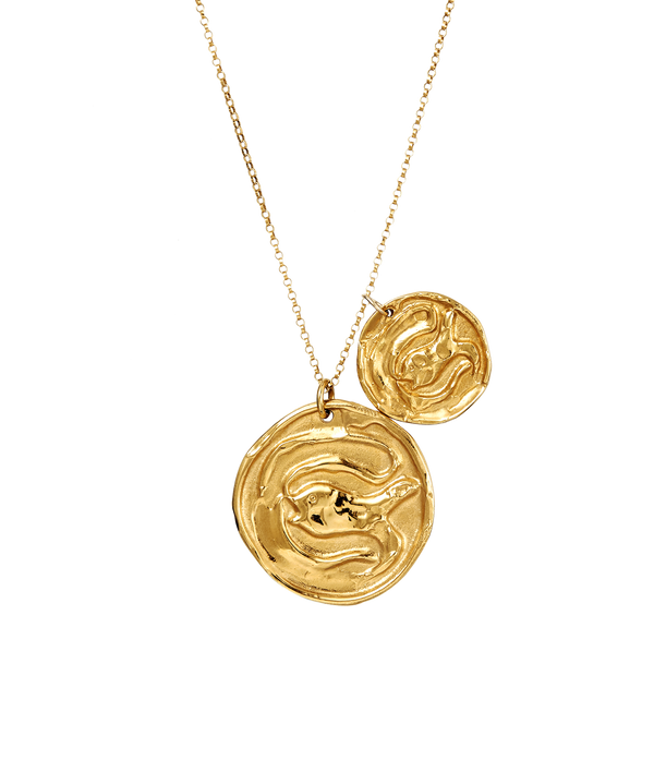 Alighieri The Gone Fishing Double Medallion Necklace – Alighieri Necklace
