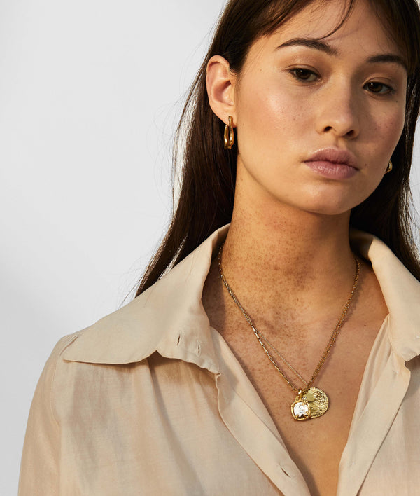 Alighieri The Link Of Wanderlust Hoop Earrings | 24kt Gold Plated | Alighieri Earrings