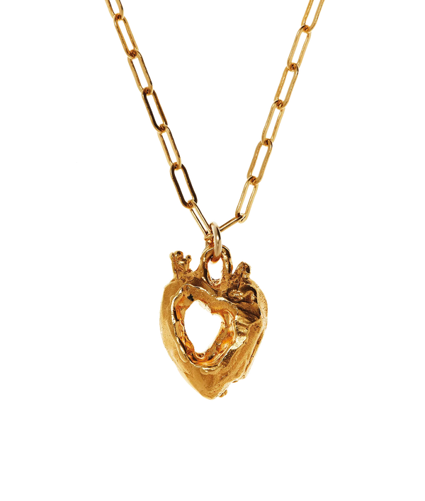 Alighieri The Lovers' Pact Necklace | 24kt Gold-Plated Heart Pendant | Alighieri Necklaces