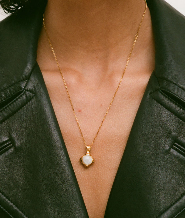Alighieri The Lunar Fragment Moonstone Necklace | 24kt Gold-Plated | Alighieri Necklaces