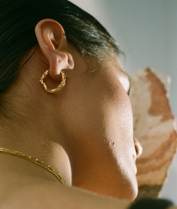 Alighieri The Lunar Rocks Hoop Earrings | 24kt Gold-Plated | Alighieri Jewellery Earrings
