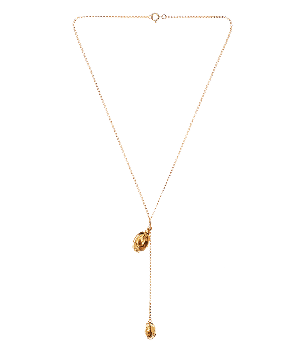 Alighieri The Lunar Rocks Necklace | 24K Gold-Plated Lariat Pendant | Alighieri Necklaces