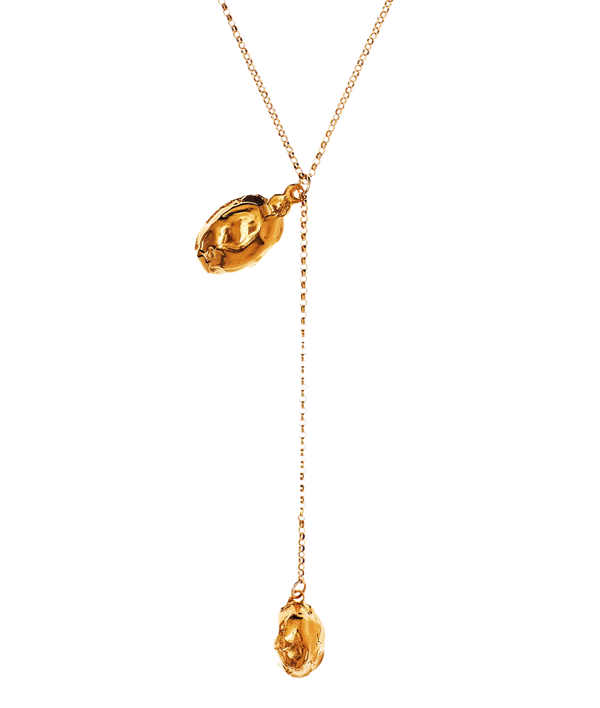 Alighieri The Lunar Rocks Necklace | 24K Gold-Plated Lariat Pendant | Alighieri Necklaces