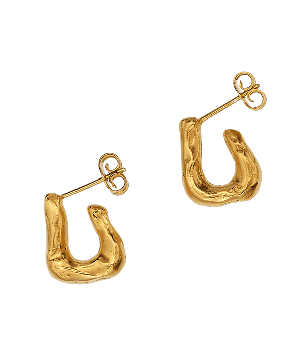 Alighieri The Mini Link Of Wanderlust Hoop Earrings | 24kt Gold Plated | Alighieri Earrings