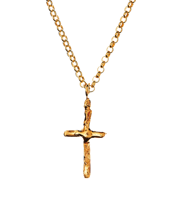 alighieri The Torch of the Night: Medieval Cross Gold Necklace | Alighieri Necklaces