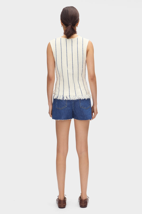 Aligne ALIGNE Boucle Striped Top - Beige | Char TOPS