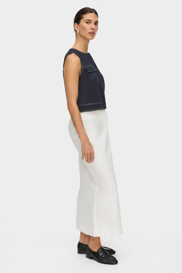 Aligne ALIGNE Button Up Linen Top - Blue | Summer TOPS